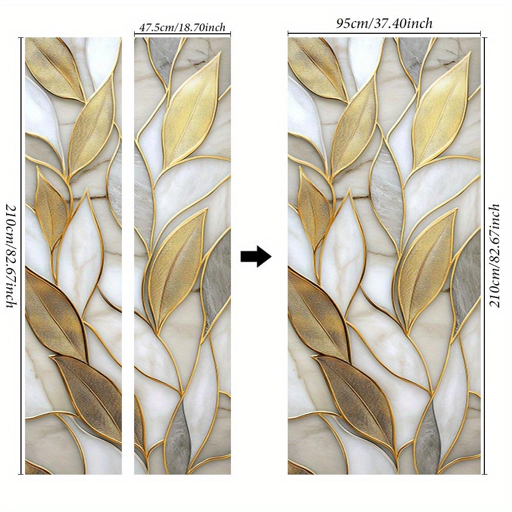 

Gold leaf door stickers, suitable for bedrooms, living rooms, and bathrooms. PVC self-adhesive sticker 95*215CM