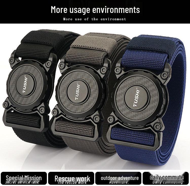 Quick-Release Nylon Tactical Belt for Workwear & Outdoor Training