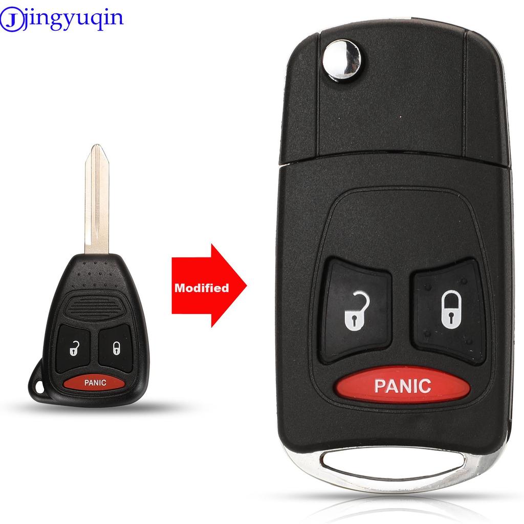 Jingyuqin Modifizierte Entry 2/3 Tasten Klapp-Schlüsselanhänger Schale Für Chrysler Town Country Dodge Grand Caravan Jeep