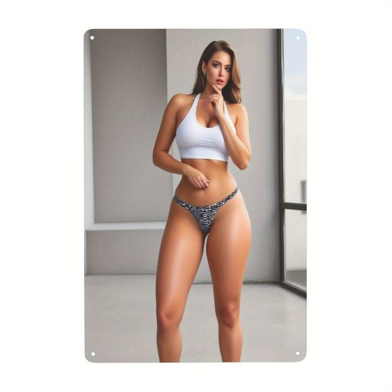 Retro Metal Tin Sign Sexy Woman Wall Art Home Decor 8x12 Inch 20x30 cm
