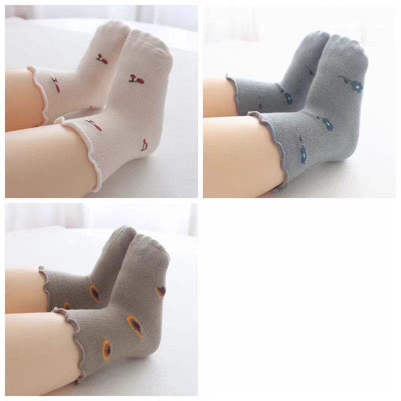 Baumwoll-Babysocken für Neugeborene bis 1 Jahr - Dünn, Lockerer Bund, Wadenhoch, für Frühling & Herbst