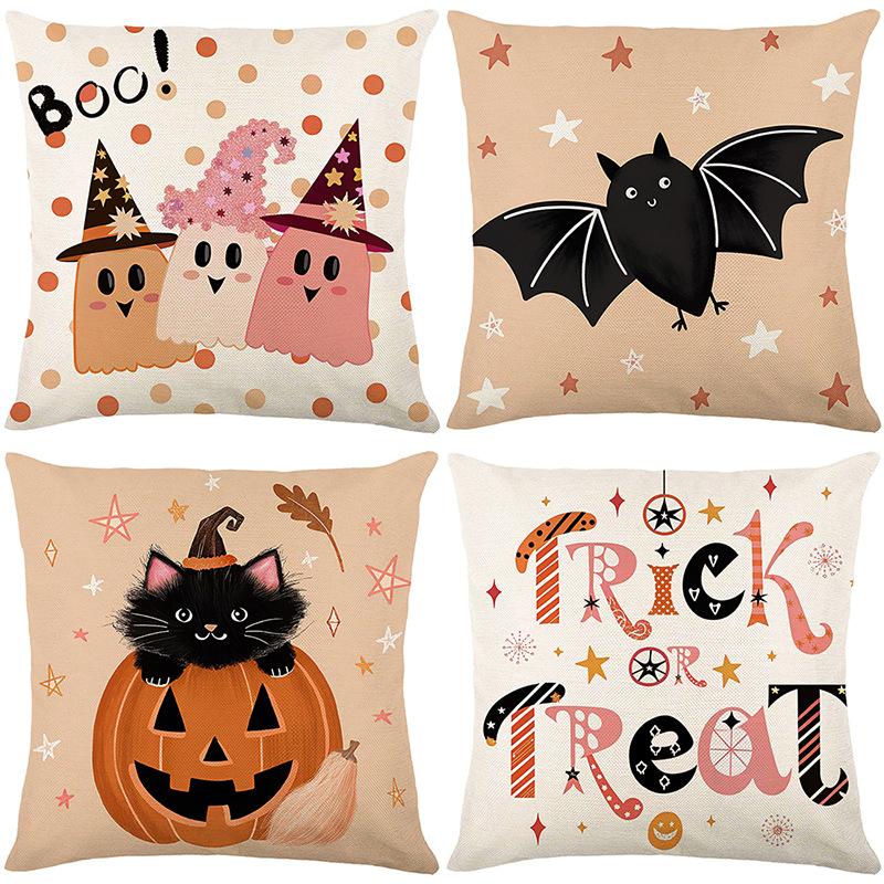 New Funny Pumpkin Print Pillow Cover Halloween Home Sofa Decoration Cushion Cover Bedside Cushion