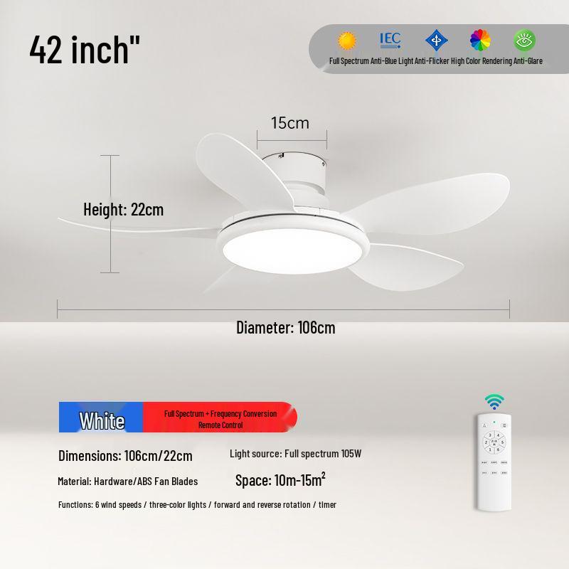 2024 High-Power Ceiling Fan with Integrated Chandelier for Bedroom, Dining, and Living Room