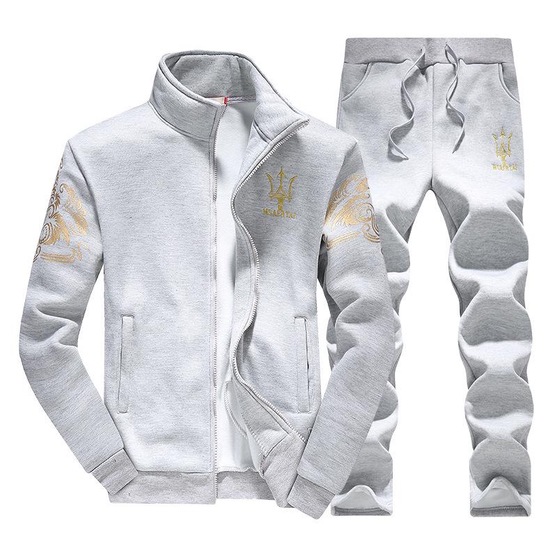 

Мужской повседневный спортивный костюм: Весенне-осенний молодежный корейский стиль свитер куртка тренд L