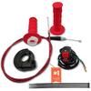 7/8 22Mm Twist Throttle Accelerator Handle Grips,Mini Bike Throttle Cable Kit,Throttle Cable Kit For 50Cc 90Cc 110Cc 125Cc150Cc 200Cc 250Cc 4-Stroke
