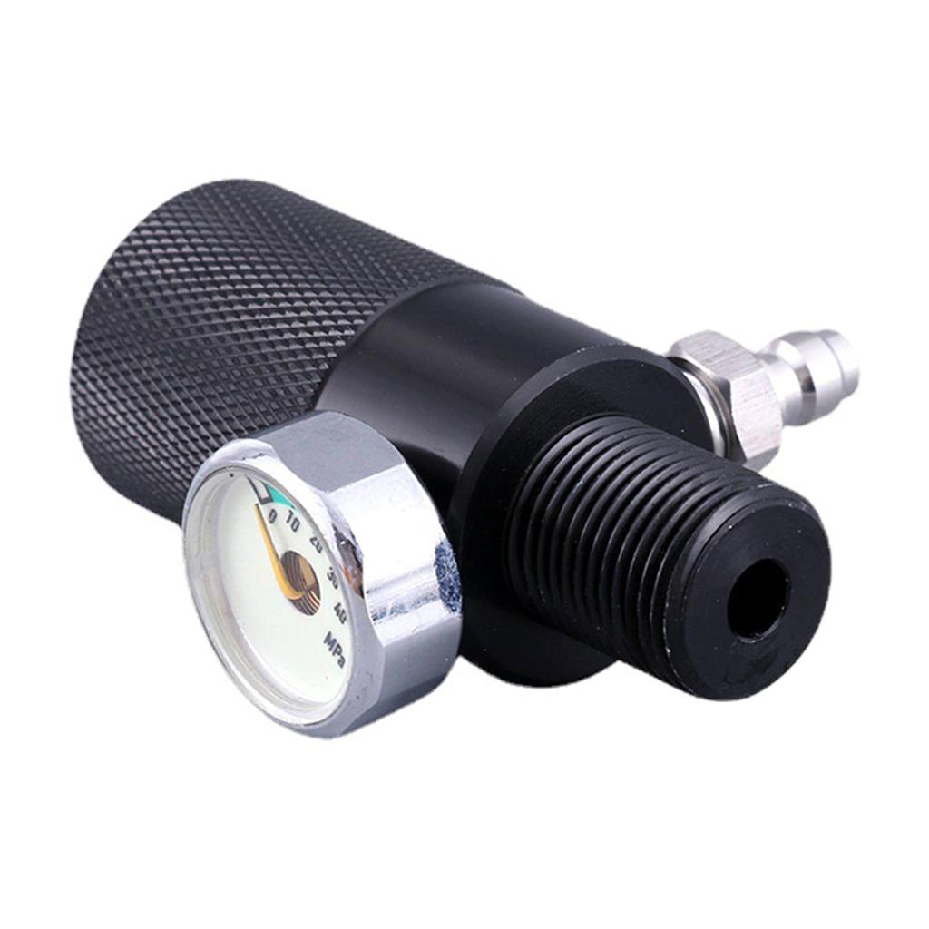 Industrial Grade Inflator Adapter 40MPa with Male Head & Night Glow Pressure Gauge Quick Connect for Fast Inflation