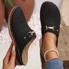Fashionable Half-slipper Women's Thick-soled Wedge Heel Breathable Hollowed-out Large-head Retro Shoes