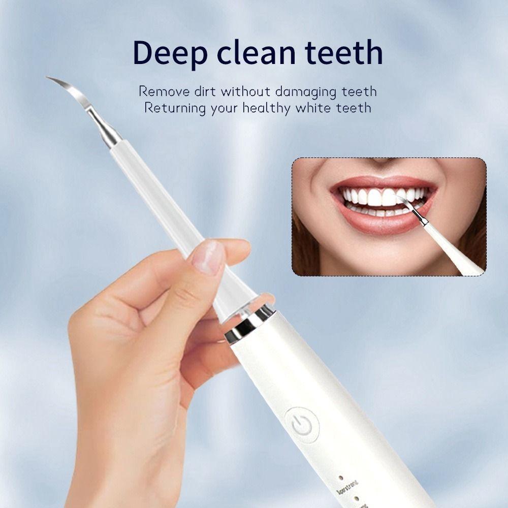 USB Charging Electric Teeth Cleaner Waterproof Dental Calculus Remover  Plaque Removal