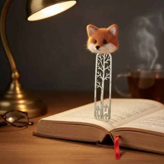 Whimsical Forest Friends Bookmark Felt Page Marker Lightweight Portable Book Marker Graduation Gift for Book Lovers Teachers Students Reading