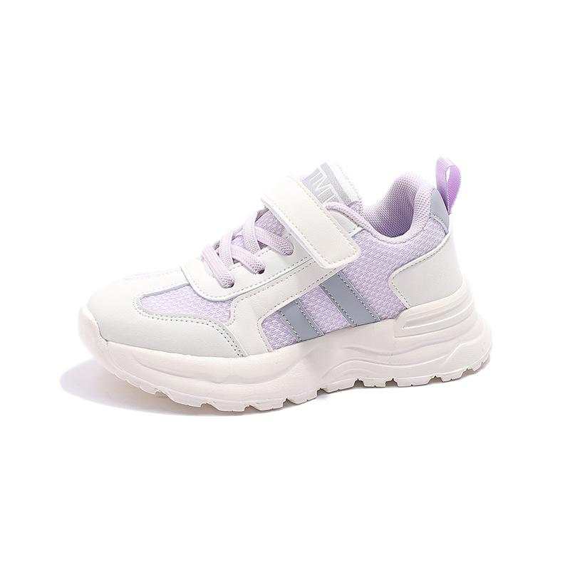 Girls' sports shoes 2025 spring and autumn new running soft sole lightweight boys breathable mesh medium and older children's casual shoes