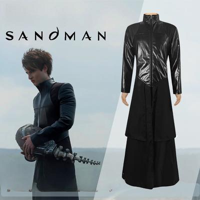 The Sandman Cosplay Kostüm Schwarz Vollständiges Set Halloween Kostüm Maskenball Verkleidung Karneval Party Outfits für Herren