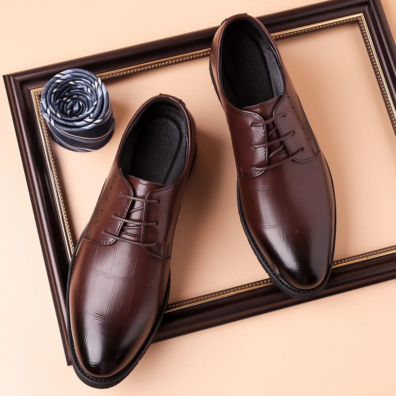 

Business dress leather shoes men s leather soft sole pointed British casual shoes groom sole suit wedding shoes foreign trade 46