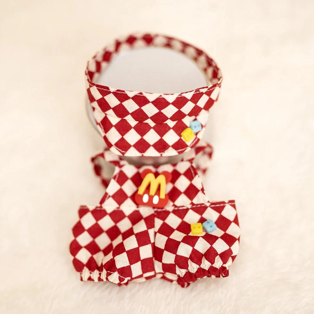 

17 см Кукольная одежда шахматная доска теннисный комплект одежды детская подвесная одежда подтяжки брюки замена одежды трендовый подарок fit 17cm Labubu Doll