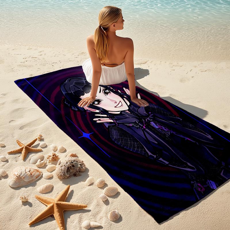 1pc KPop Demon Hunters ZOEY2 Beach Towel, Comfortable and Thick, and Swimming/Bath/Picnic/Camping Towel, Suitable for Seaside Beaches