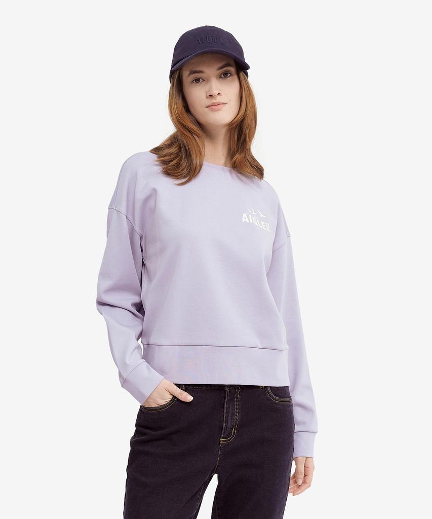 Aigle Women'S Logo Crew Neck Sweatshirt Aaw24Wtsh005Gyli