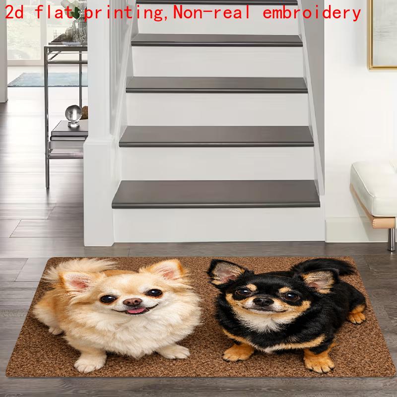 1 Stuks Anti-Vermoeidheid Deurmatten, Chihuahua Print Waterdicht Antislip Dik Gekussend Deurmat Zwaar Uitvoering Comfort Staande Mat voor Deur