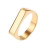 Minimalistischer Japanisch-Koreanischer Gold Titanstahl Indexring - Damen Retro Europäisch-Amerikanischer Stil