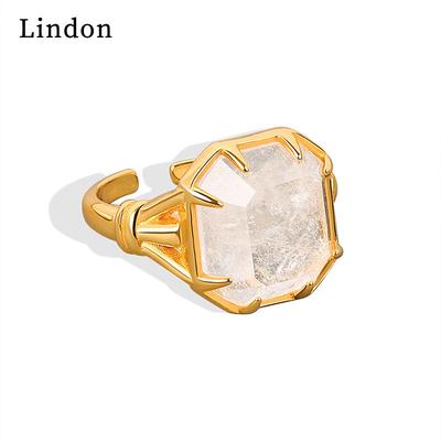 Lindon Classic Copper Alloy Zircon Ring Ladies Jewelry Wedding Promise Party Gift