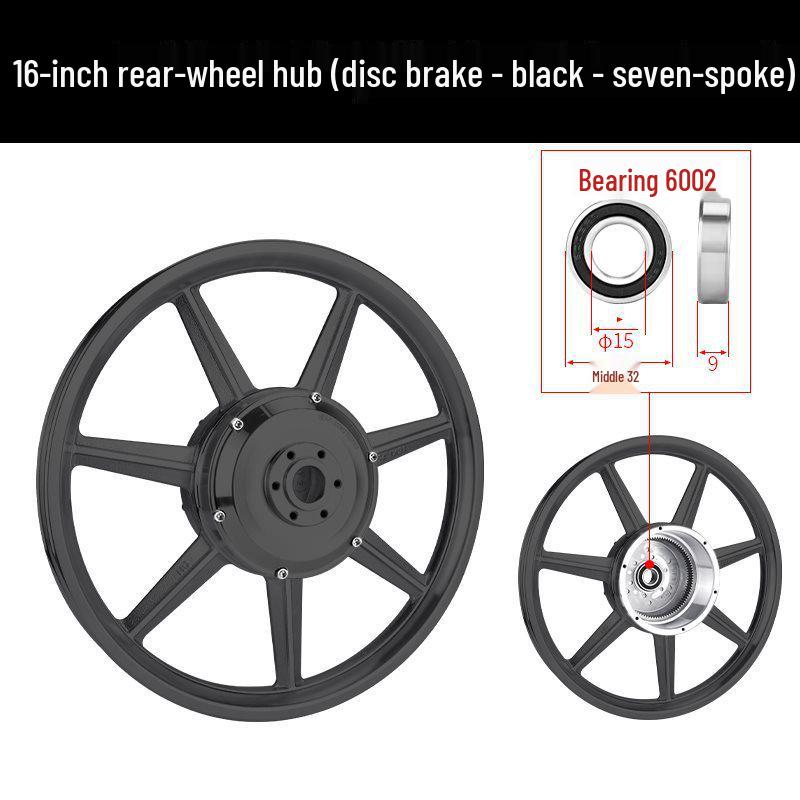 Electric Folding Bicycle Wheel Hub Motor with 12/14/16-inch Aluminum Alloy Disc Brake for Front and Rear Drive