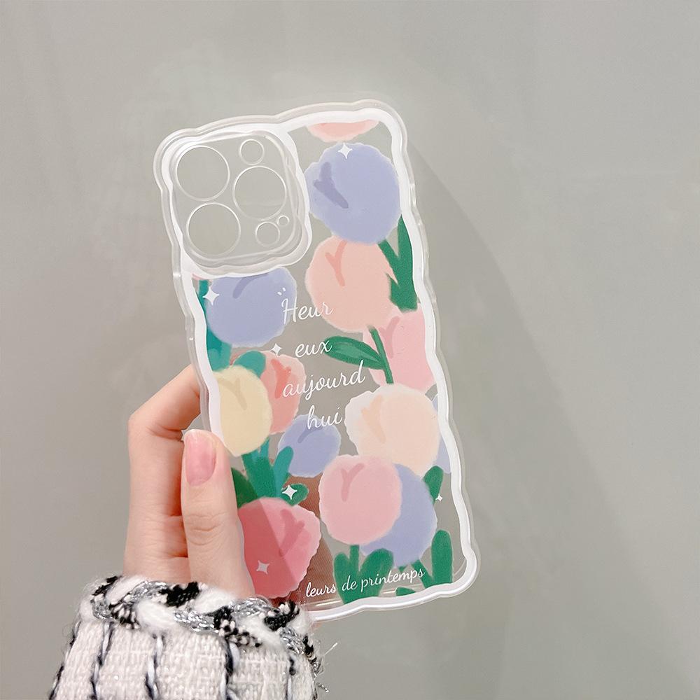 Flower Iphone13 IPhone Case 16pro Max Transparent 14 All inclusive 8p Girl 15 Suitable