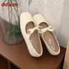 Fashion Fashion Butterfly-Knot Women Mary Janes Flats Shoes Casual Soft Female Slip On Footwear Shallow Ladies Flats With Shoes