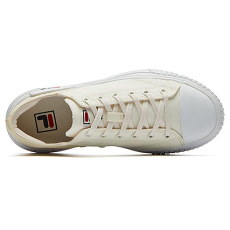 Fila Heritage-FHT Fabric Rubber Comfortable Shock Absorbing Lightweight Low Top Skate Shoes Women Sneaker Beige F12W124357FGA