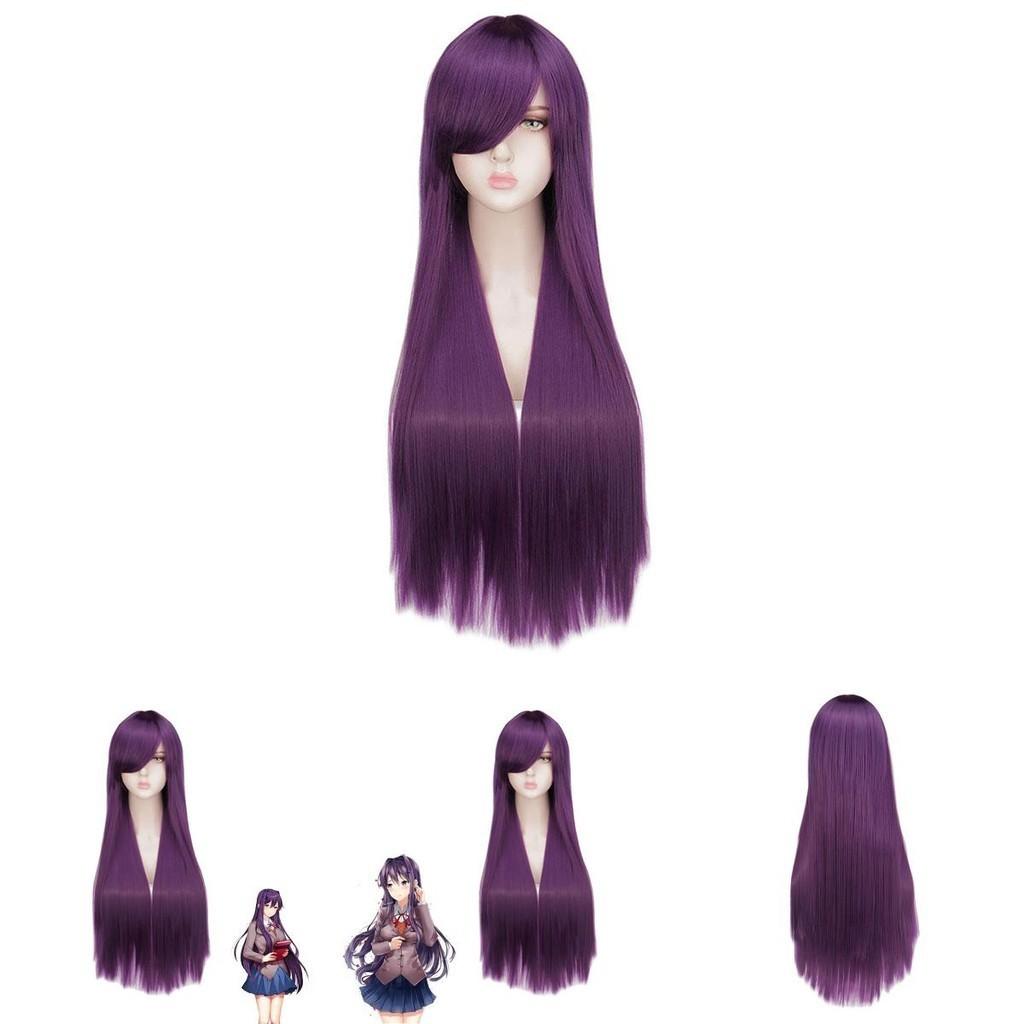 Parrucca Sintetica Lunga per Cosplay Anime Doki Doki Literature Club Yuri
