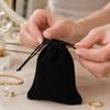 Bolsa de Terciopelo con Cordón Bolsa de Tela Suave Organizador de Almacenamiento para Joyería Accesorios Artículos Pequeños con Cierre Seguro Adecuado para Viajes y Uso en Casa