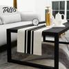 Easy Care Table Decor Modern Geometric Runner, Black And White Checkered Casual Texture Dining Room Accessory 72 Inch Striped Runner for Stylish