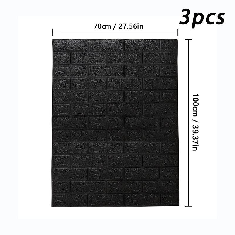 70X100cm Neutral Solid Color 3D Wall Sticker Self Adhesive Removable Wall Covering for Home Interior Decor