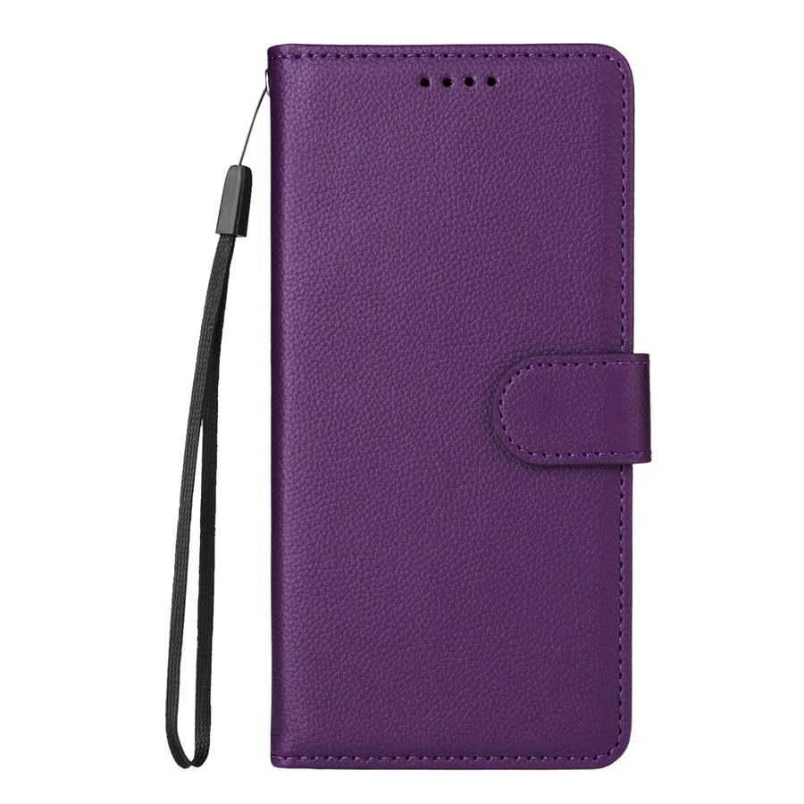 RFID Blocking Wallet Case for iPhone/Samsung 3 Card Slots + Cash Pocket Adjustable Kickstand | Textured Vegan Leather Phone Cover