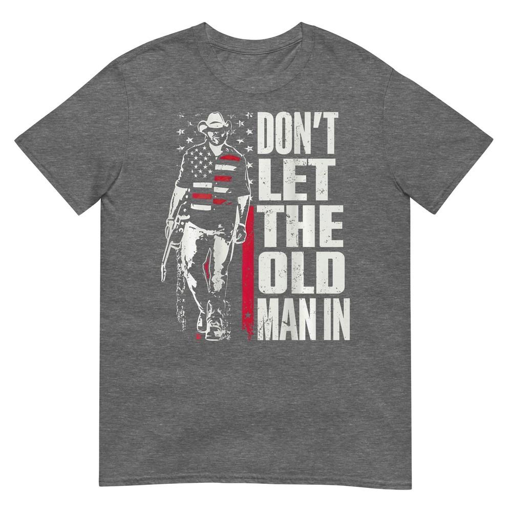 Lass den alten Unisex nicht in der Vintage-amerikanischen Flagge (Auf der Rückseite) T-Shirt