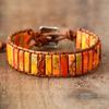 Charm Beads Braided Bracelets Hand Jewelry Bohemian Style Bangle Rainbow Stone Bracelet  Girls