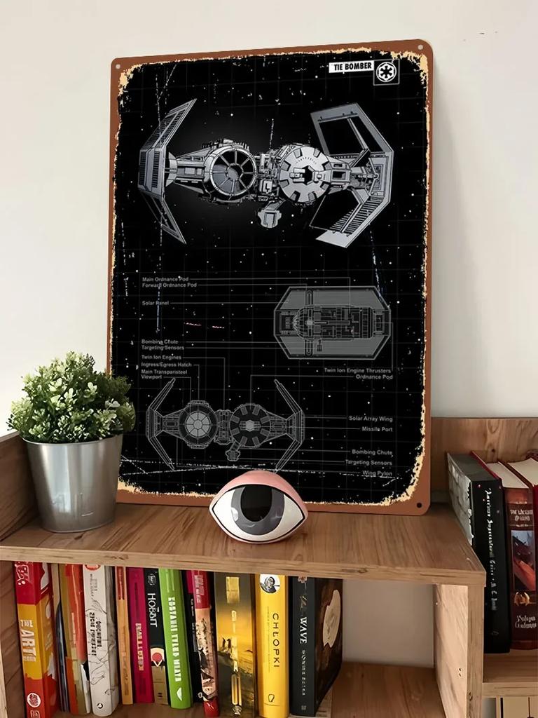 Tie Bomber Tinplate Sign Airplane Poster Modern Home Decoration Living Room Custom Metal Signs for Wall Art Decoration Retro