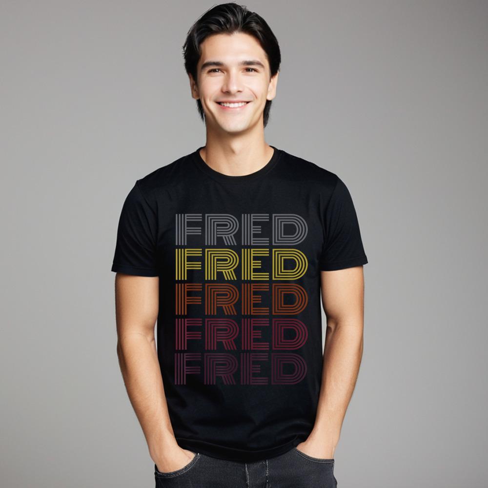 Printing Graphic 365 First Name Fred Crewneck Tshirts Christmas Tees Short Sleeve Boyfriend Funky Cotton Gift Idea T Shirts