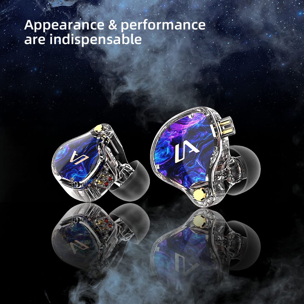 Kabelgebundene Ohrhörer mit tiefem Bass, 1DD, abnehmbar, ergonomisch, Monitor-Ohrhörer, Stecker zur Vermeidung von Schalllecks, Ohrhörer mit tiefem Bass, kabelgebunden für