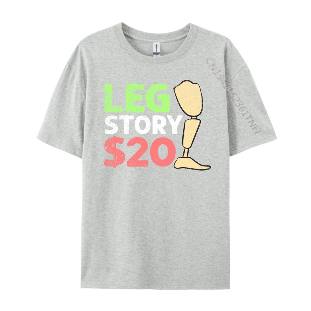 Leg Story Amputee Leg Protesis Designer T Shirt Men Clothes EU SIZE Graphic