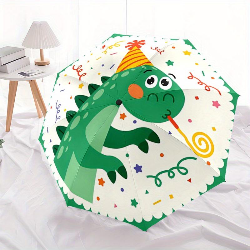 1pc Dinosaur Party Automatic Open/close Folding Umbrella, Compact Portable Travel Umbrella, Perfect Birthday/Christmas, Cute Umbrella, Durab