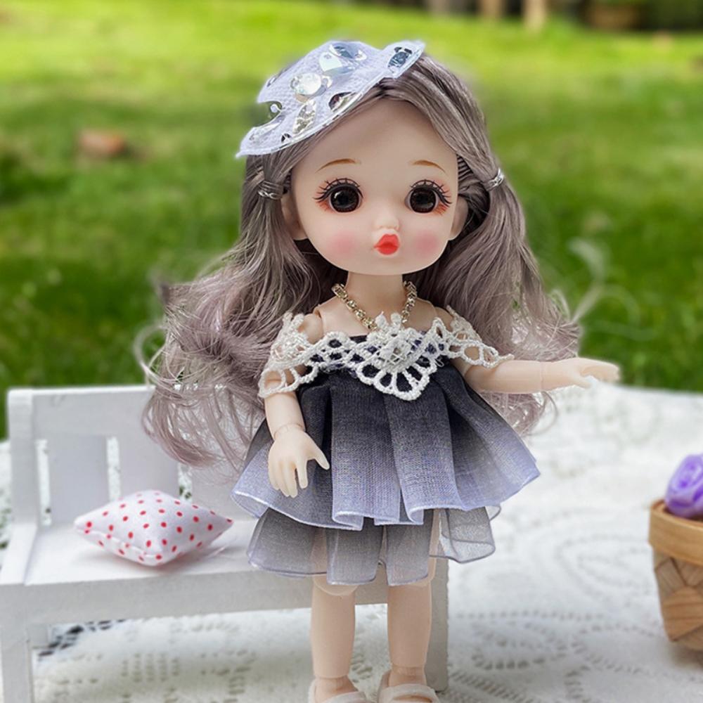 Bambola Moda Carina Non Tossica da 17 cm con Vestiti e Scarpe Articolata 13 Articolazioni Viso Carino Dolce Regalo di Compleanno per Bambini Giocattoli per Bambini Bambole Principessa
