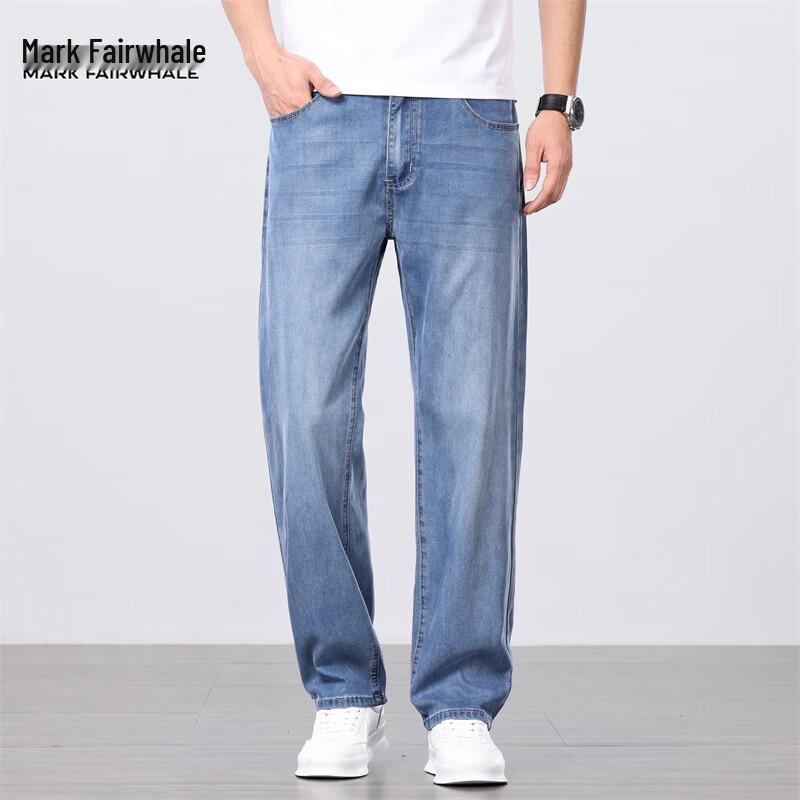 MARK FAIRWHALE Men s Lyocell Ice Silk Jeans 32
