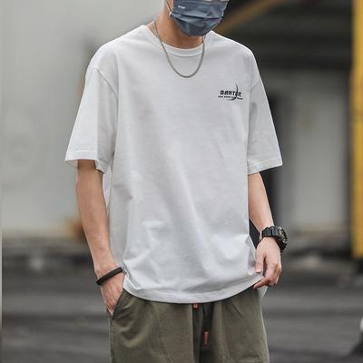 Letné pánske tričká s krátkym rukávom z čistej bavlny, mladistvé, voľné, oversized, trendy, s japonskou potlačou