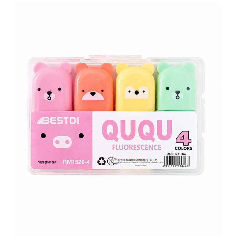 Super Cute Mini Cartoon Fluorescent Pen for Doodling and Notes