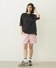 Milkfed Women's Casual Cut Out Logo Pocket Wide Short Sleeve Tee In Charcoal