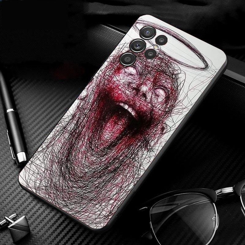

Phone Case For Samsung Galaxy S25 S24 S23 S22 S21 Ultra S24 S23 S22 S21 S25 Plus S24 S25 FE Demon Face Evil Ghost S22Plus 5G