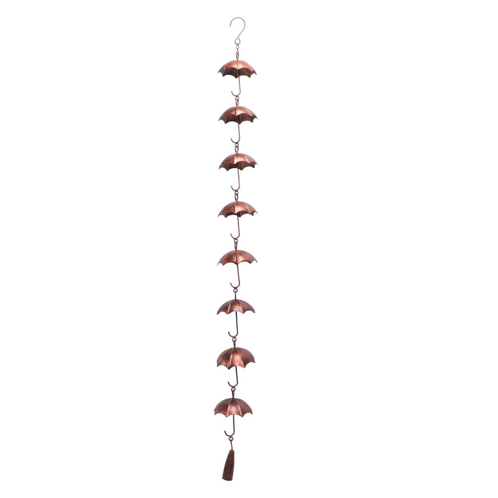 Catena a pioggia da 39,4 pollici a 8 tazze, catena a pioggia a ombrello decorativa, campana per la pioggia per la decorazione di casa, giardino, patio, esterni