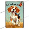 Vintage Cute Dog Themed Metal Tin Sign Retro Funny Puppy Wall Art Decor for Home Pet Shop Man Cave Rustic Iron Painting Plaque