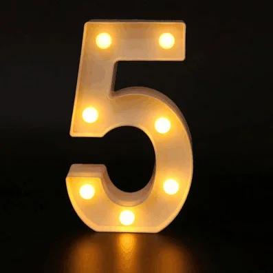 Decorative Letters Alphabet Letter LED Lights Luminous Number Lamp Decoration Battery Night Light Party Baby Bedroom Decoration