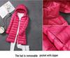 Women's Mid-Length Lightweight Down Jacket with Detachable Hood - 2024 Autumn/Winter Korean Style Plus Size Coat