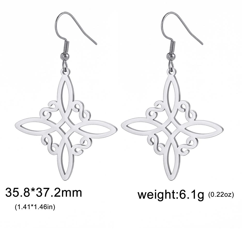 Dawapara Hexenknoten Ohrringe für Damen Irischer Glücksbringer Ohrhänger Edelstahl Schmuck Geburtstag Valentinstag