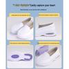 Women's Genuine Leather Nursing Shoes with Cushioning and Anti-Slip Soles for Comfort and Shock Absorption